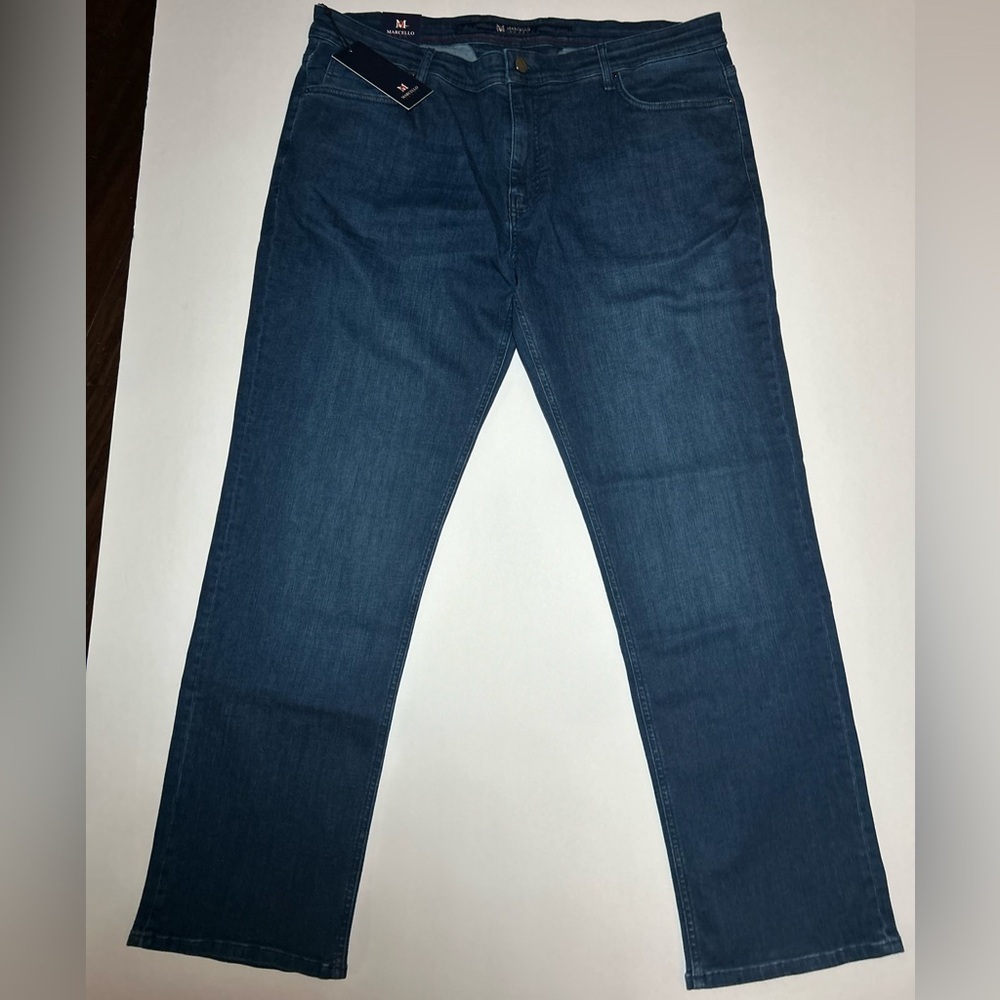 NWT Marcello Exclusive Style Men's Blue Jeans 42/34 Retail $185